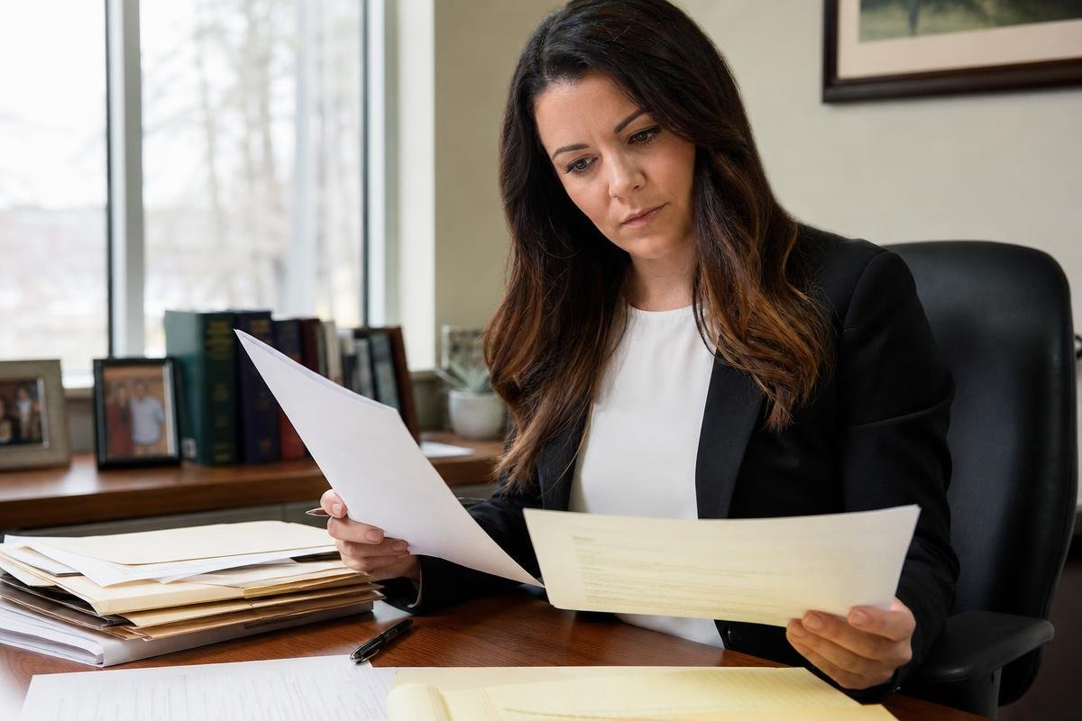 Attorney assembling evidence for a dog bite claim