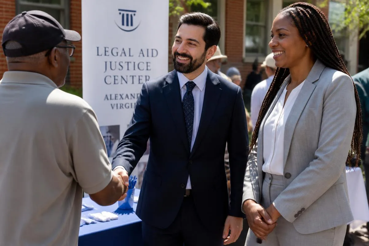 The Alvarez Law Firm attorneys at a community event in Alexandria, VA