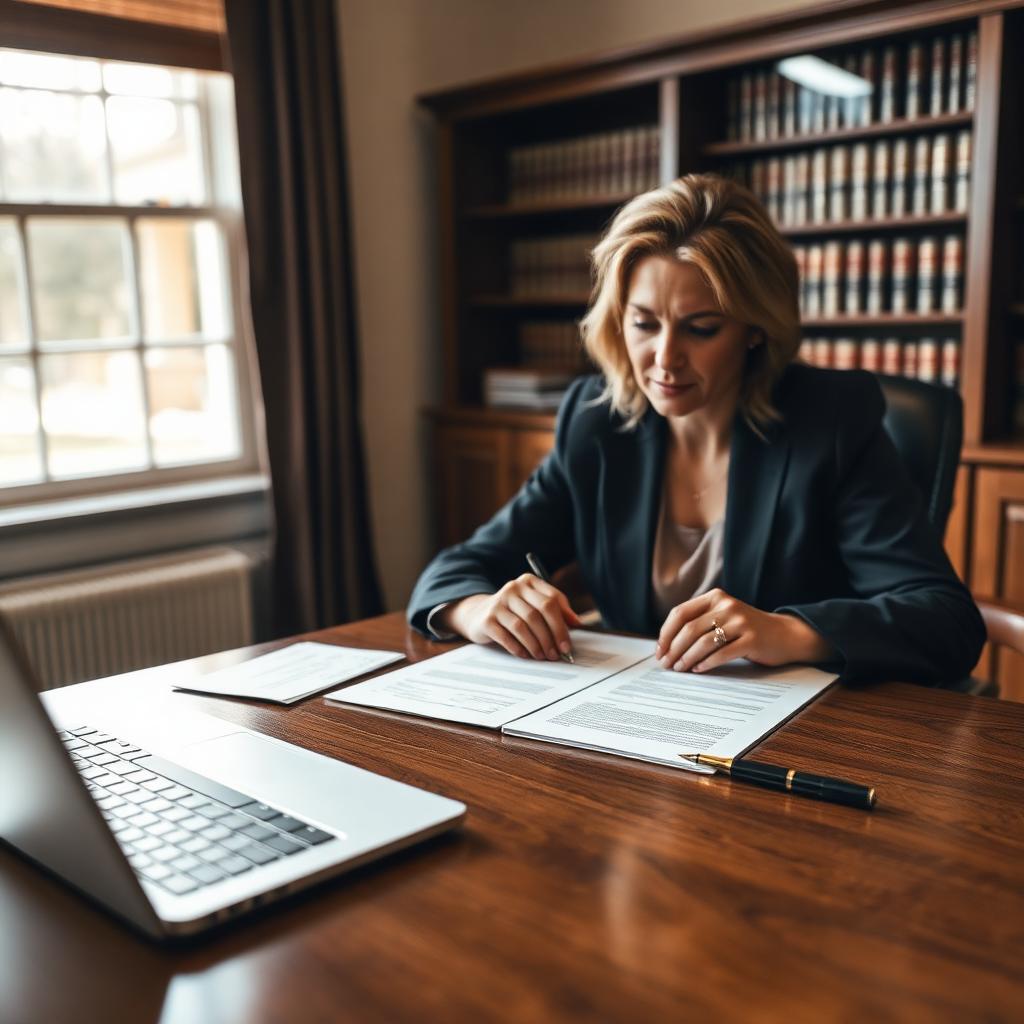 Attorney drafting a prenuptial agreement for a couple in Alexandria, VA