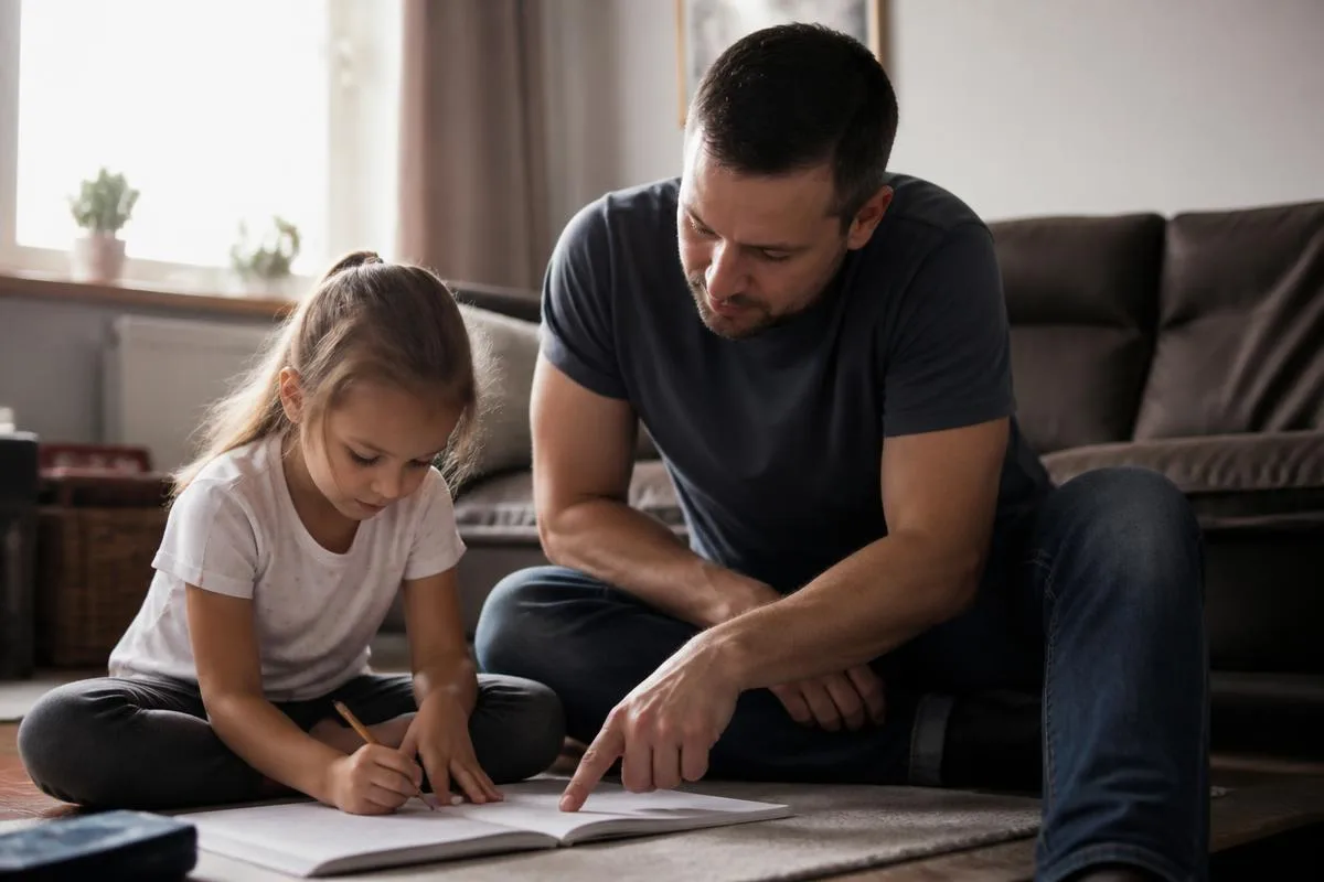 Virginia father caring for his child, illustrating that custody law applies equally to mothers and fathers