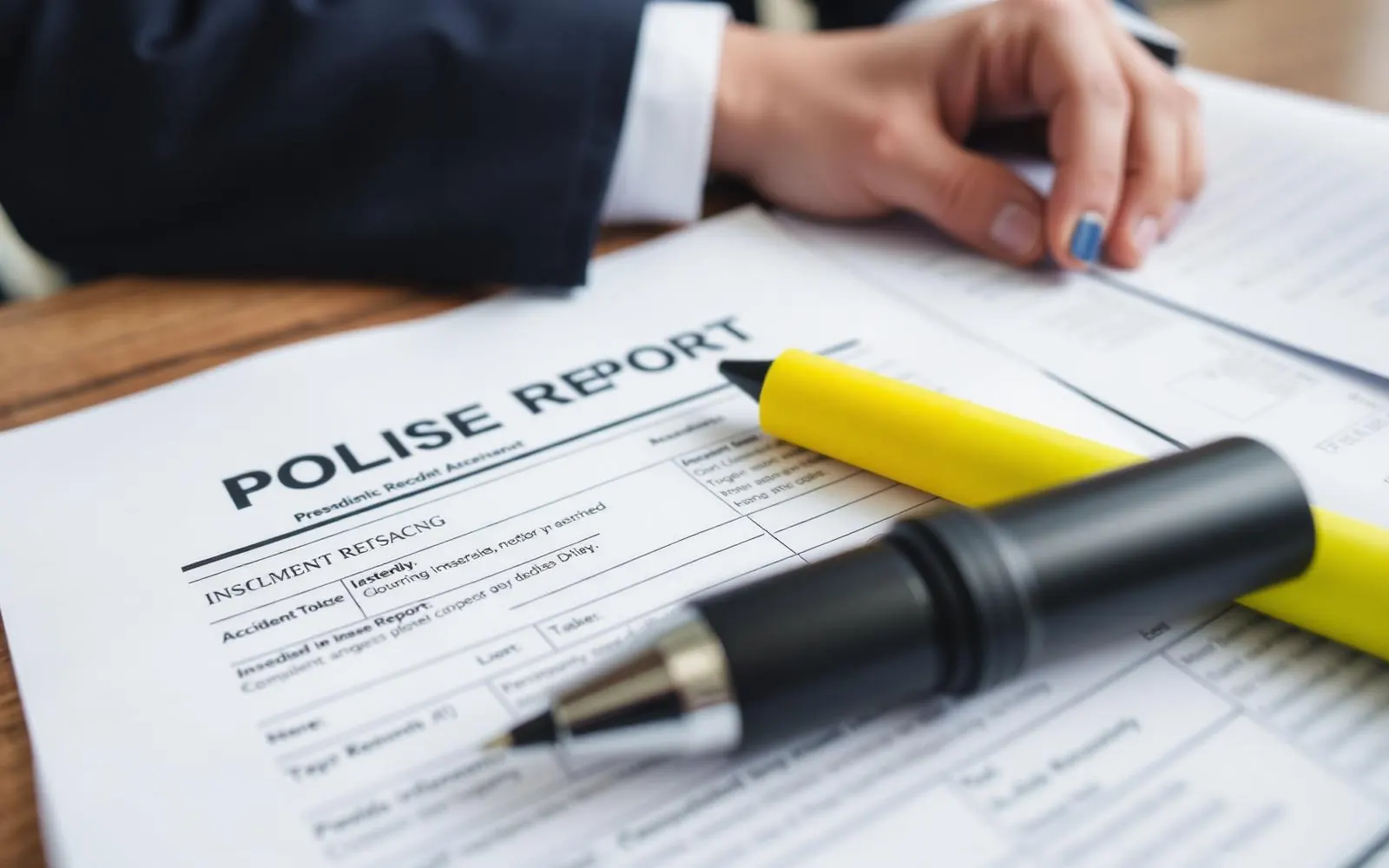 Attorney walking a client through claim documents